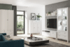 FARGE Elegantní bílá vitrína s posuvnými dveřmi bílý - obrázek 4