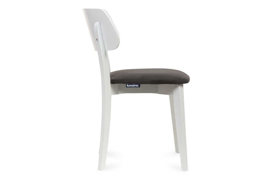 VINIS Moderní bílé dřevěné židle grafitové 2ks grafitová/bílá - obrázek 4