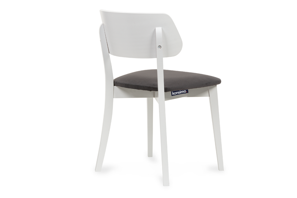 VINIS Moderní bílé dřevěné židle grafitové 2ks grafitová/bílá - obrázek 5