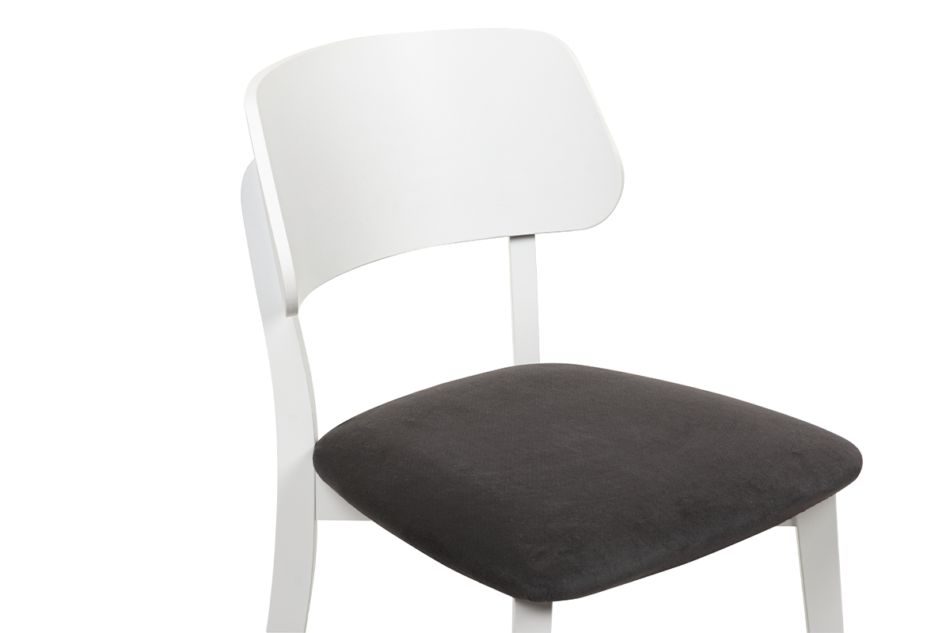 VINIS Moderní bílé dřevěné židle grafitové 2ks grafitová/bílá - obrázek 6