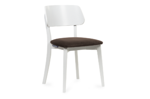 VINIS, https://konsimo.cz/kolekce/vinis/ Moderní dřevěná židle bílá hnědá hnědá/bílá - obrázek