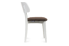 VINIS Moderní dřevěná židle bílá hnědá hnědá/bílá - obrázek 3