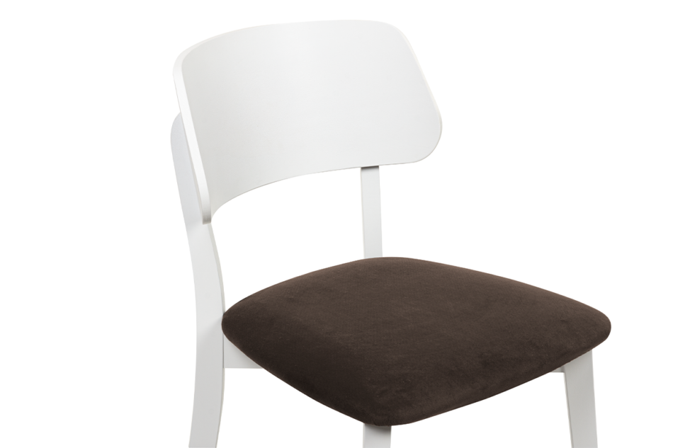 VINIS Moderní dřevěná židle bílá hnědá hnědá/bílá - obrázek 4