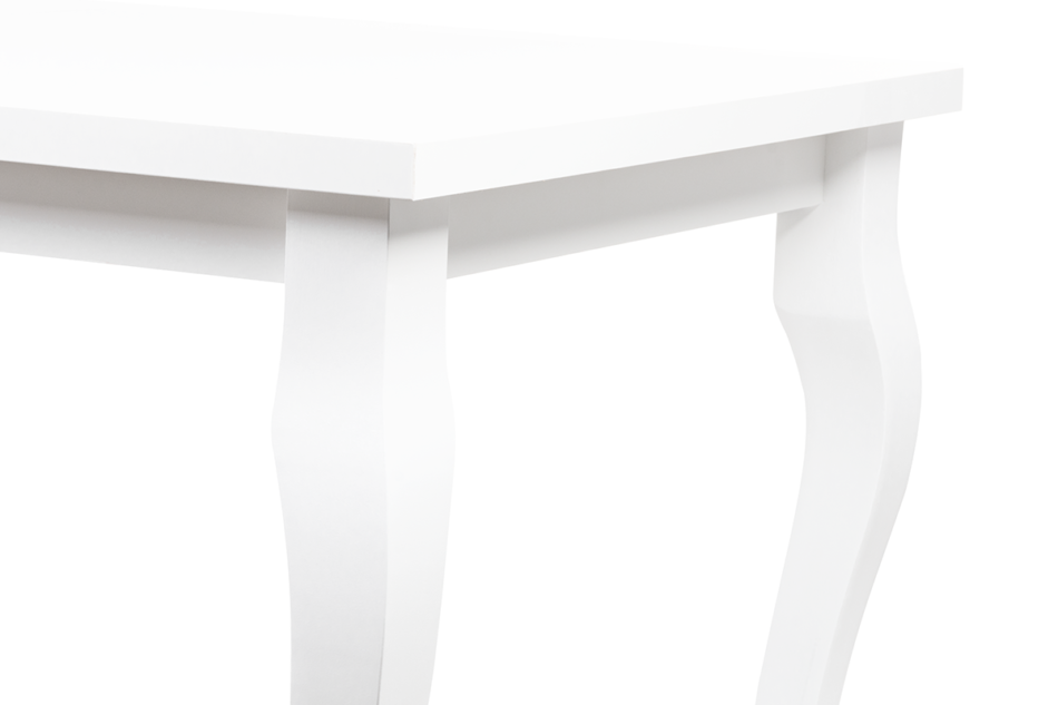 CABIO Glamour bílý rozkládací jídelní stůl bílý - obrázek 3