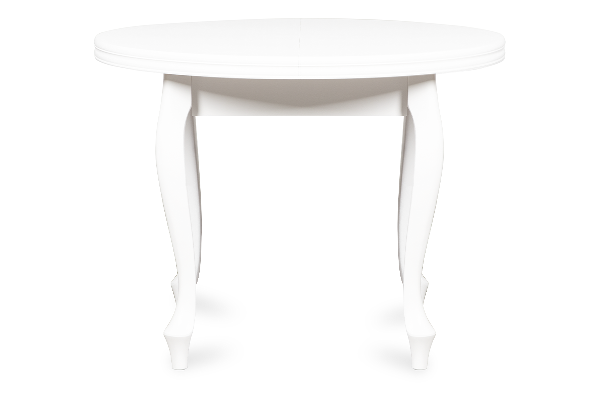 Kulatý rozkládací stůl glamour bílý