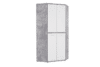 CANMORE Rohová šatní skříň na oblečení šedá/bílá - obrázek 1