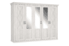KASHMIR Rustikální šatní skříň se zrcadlem krémová - obrázek 1