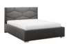 RENZO Čalouněná postel do ložnice 180x200 šedý velur šedá - obrázek 1