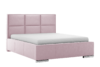 SOTERO Čalouněná manželská postel 160x200 růžový velur růžový - obrázek 1