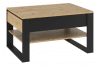 HURICO Konferenční stolek loft řemeslný dub/černý - obrázek 1
