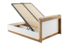 CALIBO Rám postele s roštem 160x200 bílá/dub stirling - obrázek 3