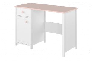 GIGLU, https://konsimo.cz/kolekce/giglu/ Bílý psací stůl pro dívku bílá/růžová - obrázek