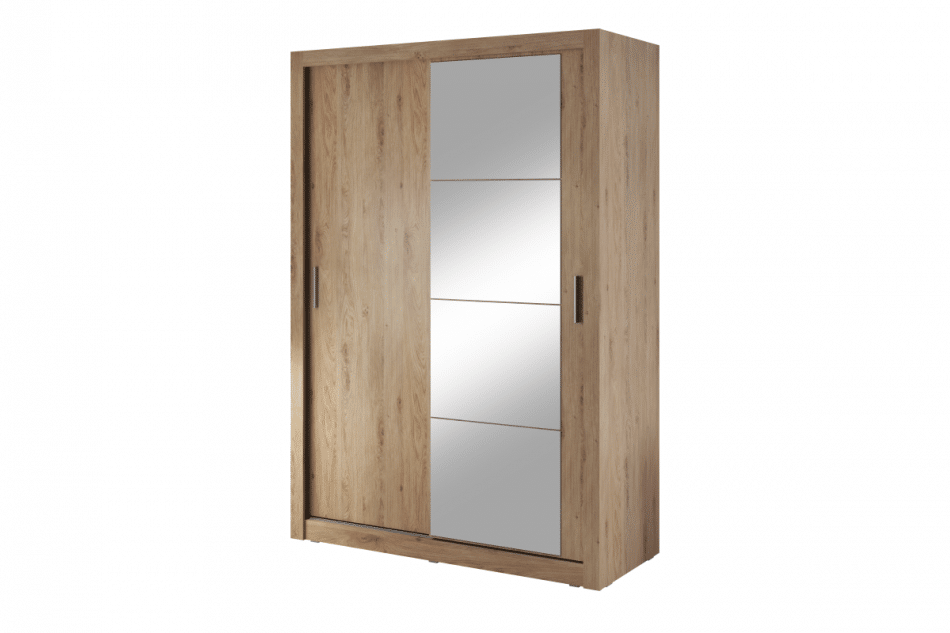 APERA Velká dvoudveřová šatní skříň se zrcadlem dub sonoma - obrázek 0