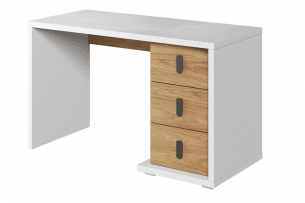 TINCTO, https://konsimo.cz/kolekce/tincto/ Psací stůl se zásuvkami přírodní/bílý hickory - obrázek