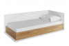 TINCTO Jednolůžko s matrací 90x200 bílá/přírodní hickory - obrázek 1