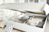 CALIBO Rám postele s roštem 160x200 bílá/dub stirling - obrázek 4