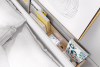 CALIBO Rám postele s roštem 160x200 bílá/dub stirling - obrázek 6