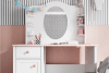 GIGLU Bílý toaletní stolek pro dívku bílá/růžová - obrázek 7