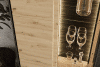 HURICO Dvoudveřová šatní skříň loft řemeslný dub/černý - obrázek 8