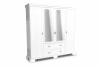 IMPERIO Bílá čtyřdveřová šatní skříň se zrcadlem bílý - obrázek 1
