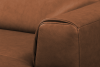 RICANO Kožená rohová sedací souprava v loftovém stylu na nožičkách, teplá hnědá pravá hnědý - obrázek 10