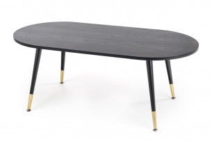 LEVISO, https://konsimo.cz/kolekce/leviso/ Podlouhlý černý konferenční stolek do obývacího pokoje černé zlato - obrázek