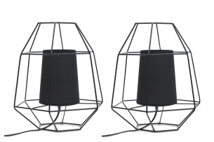 MERLI, https://konsimo.cz/kolekce/merli/ Stolní lampa v stylu loft 2 ks. Černá - obrázek