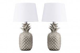AREDI, https://konsimo.cz/kolekce/aredi/ Lampa ananas bílá do ložnice, 2 ks. bílý - obrázek