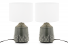 HYSSO Dekorativní stolní lampa, šedá a bílá, 2 ks. šedá/bílá - obrázek 1