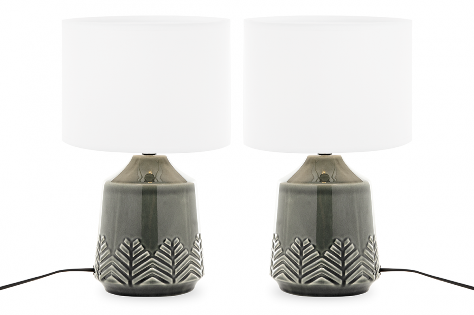 HYSSO Dekorativní stolní lampa, šedá a bílá, 2 ks. šedá/bílá - obrázek 0