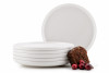 VICTO Sada dezertních talířů pro 6 osob bílá bílá/matná - obrázek 1