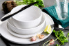 VICTO Sada dezertních talířů pro 6 osob bílá bílá/matná - obrázek 2
