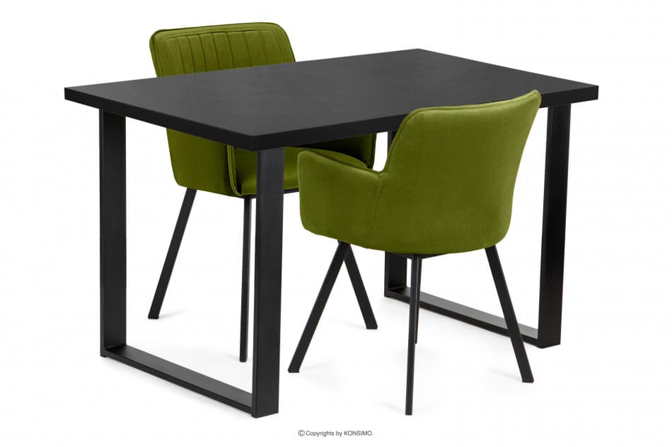 CETO Stůl v loftovém stylu matně černý Černá - obrázek 6