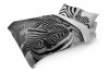 FEROS Černobílá bavlněná souprava povlečení se zebrou, 220x200 cm Černá bílá - obrázek 3