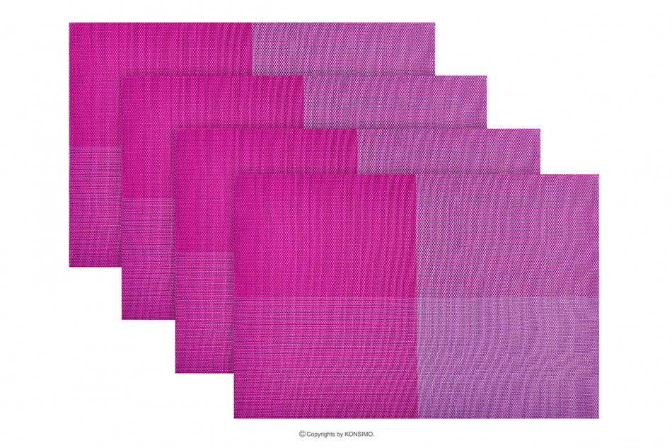 LARUS Sada podložek 4 ks. růžová/fialová - obrázek 0
