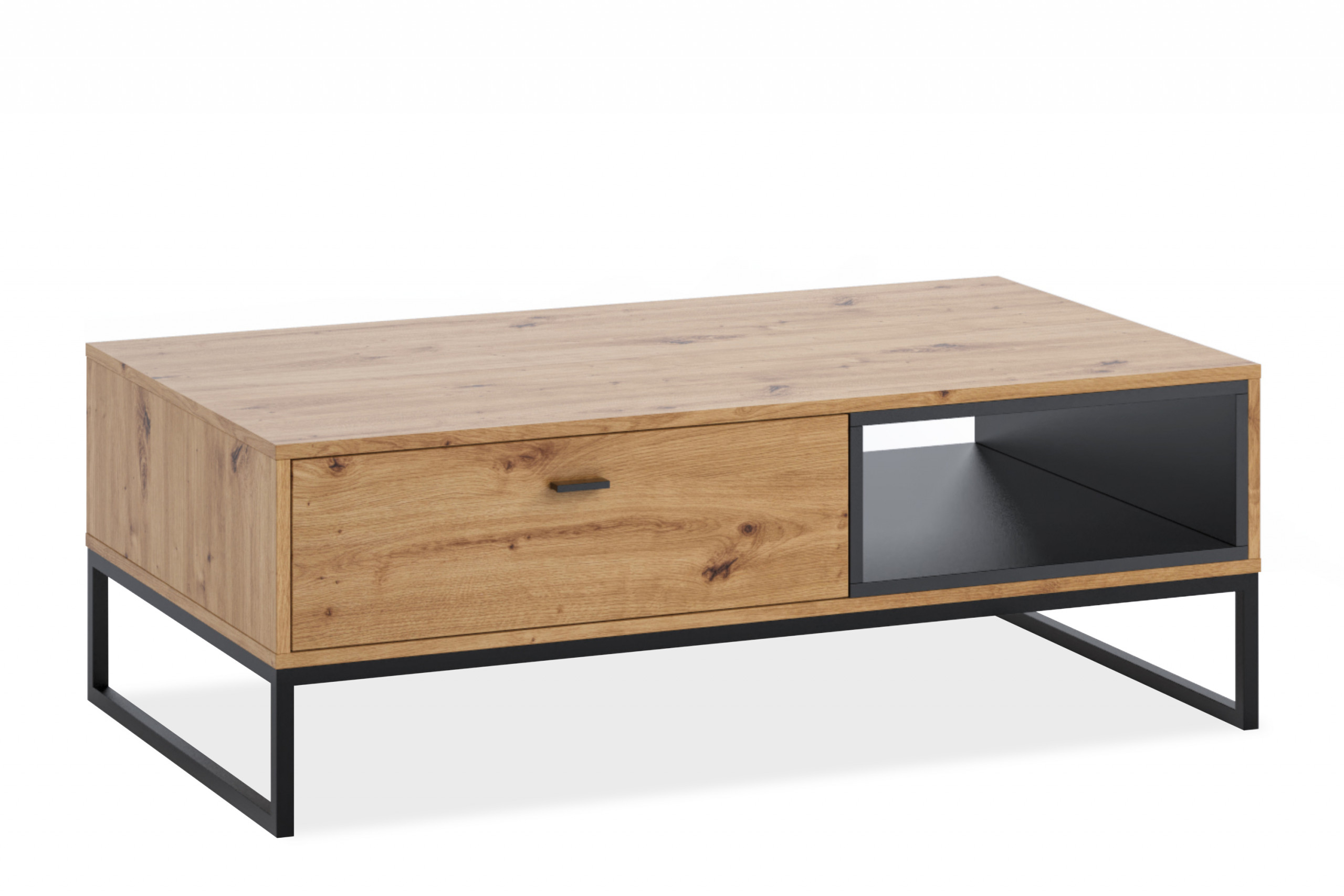 Moderní konferenční stolek se zásuvkami dub artisan