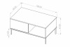 ERISTI Konferenční stolek hikora obývacího pokoje bílý ořech - obrázek 9