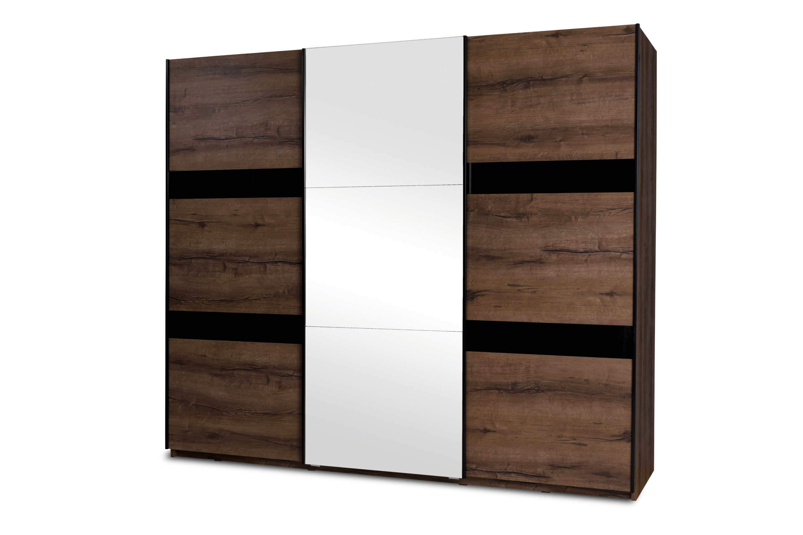 Elegantní dvoudveřová šatní skříň se zrcadlem do ložnice