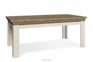 ARVEN, https://konsimo.cz/kolekce/arven/ Krémový konferenční stolek v anglickém stylu smetanový/divoký dub - obrázek