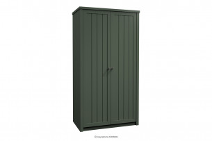 LEMAS, https://konsimo.cz/kolekce/lemas/ Zelená šatní skříň do ložnice v provensálském stylu tmavozelený - obrázek