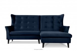 SALIS, https://konsimo.cz/kolekce/salis/ Rohová sedací souprava do obývacího pokoje, tmavě modrá pravá námořnictvo - obrázek