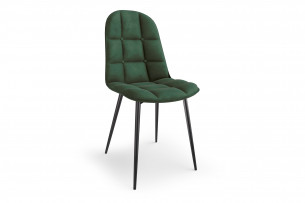 DORFI, https://konsimo.cz/kolekce/dorfi/ Krzesło tapicerowane na stalowych nogach butelkowa zieleń ciemny zielony - obrázek
