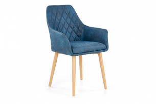 MIMBO, https://konsimo.cz/kolekce/mimbo/ Skandinávská židle z eko kůže na ocelových nohách tmavě modrá námořnictvo - obrázek