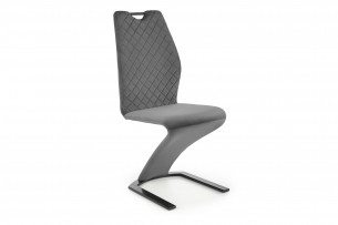 NELLA, https://konsimo.cz/kolekce/nella/ Moderní zakřivená čalouněná židle šedé šedá - obrázek