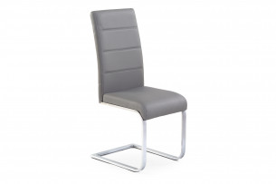 ROYLE, https://konsimo.cz/kolekce/royle/ Ocelová židle čalouněná na lyžině šedé šedá - obrázek
