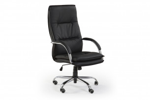 RORGE, https://konsimo.cz/kolekce/rorge/ Otočná kancelářská židle s vysokým opěradlem, černá Černá - obrázek