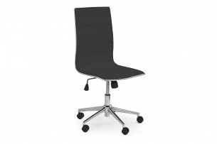 EMER, https://konsimo.cz/kolekce/emer/ Jednoduchá prošívaná otočná židle černá Černá - obrázek