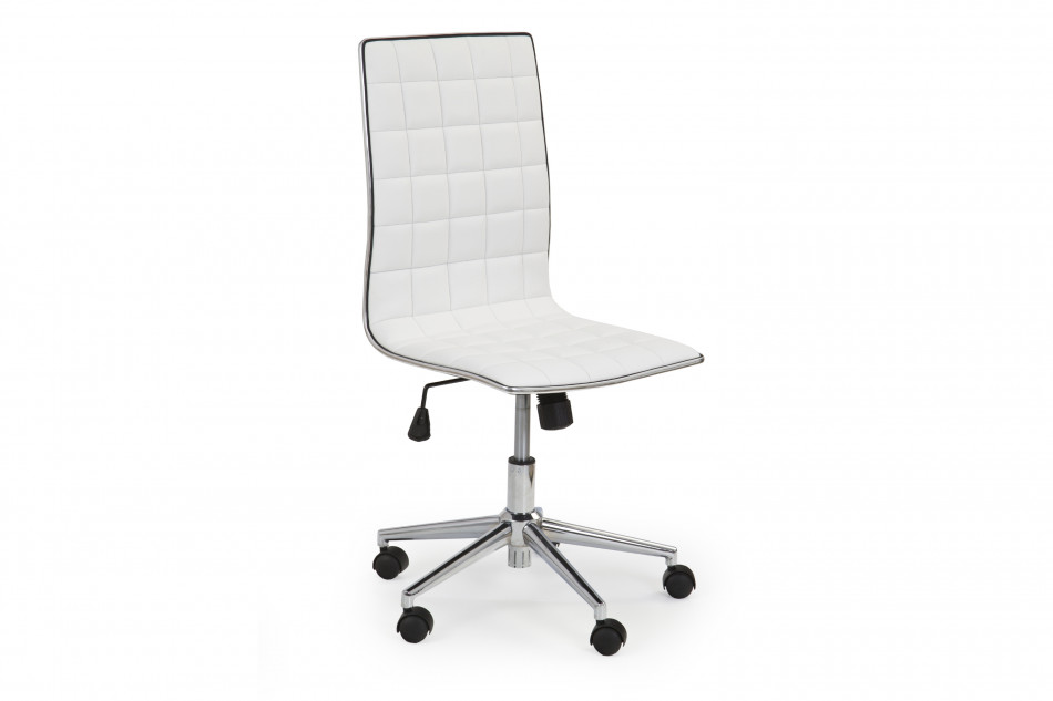 EMER Jednoduchá prošívaná otočná židle bílá bílý - obrázek 0