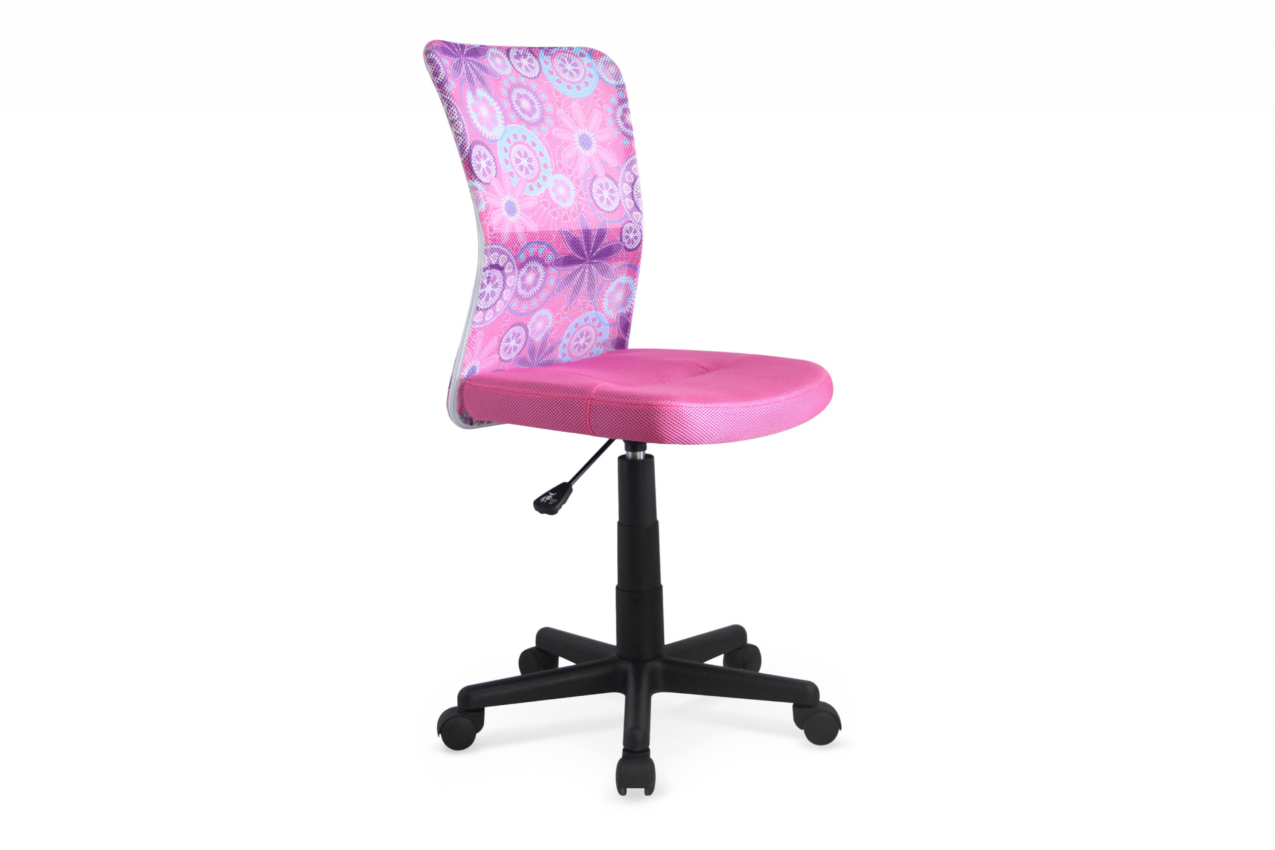 Dětská otočná psací židle růžová