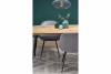 LOSTRI Kulatý rozkládací stůl do obývacího pokoje v loftovém stylu zlatý/černý dub - obrázek 17